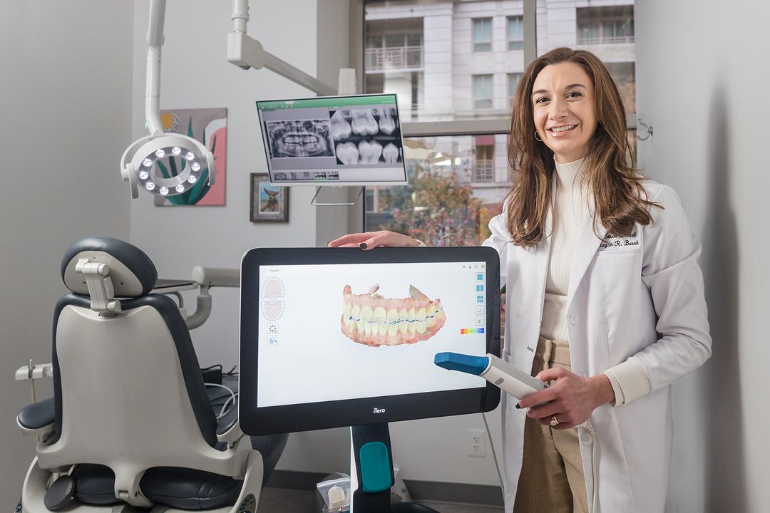 Dr. Borak in her clinic smiling