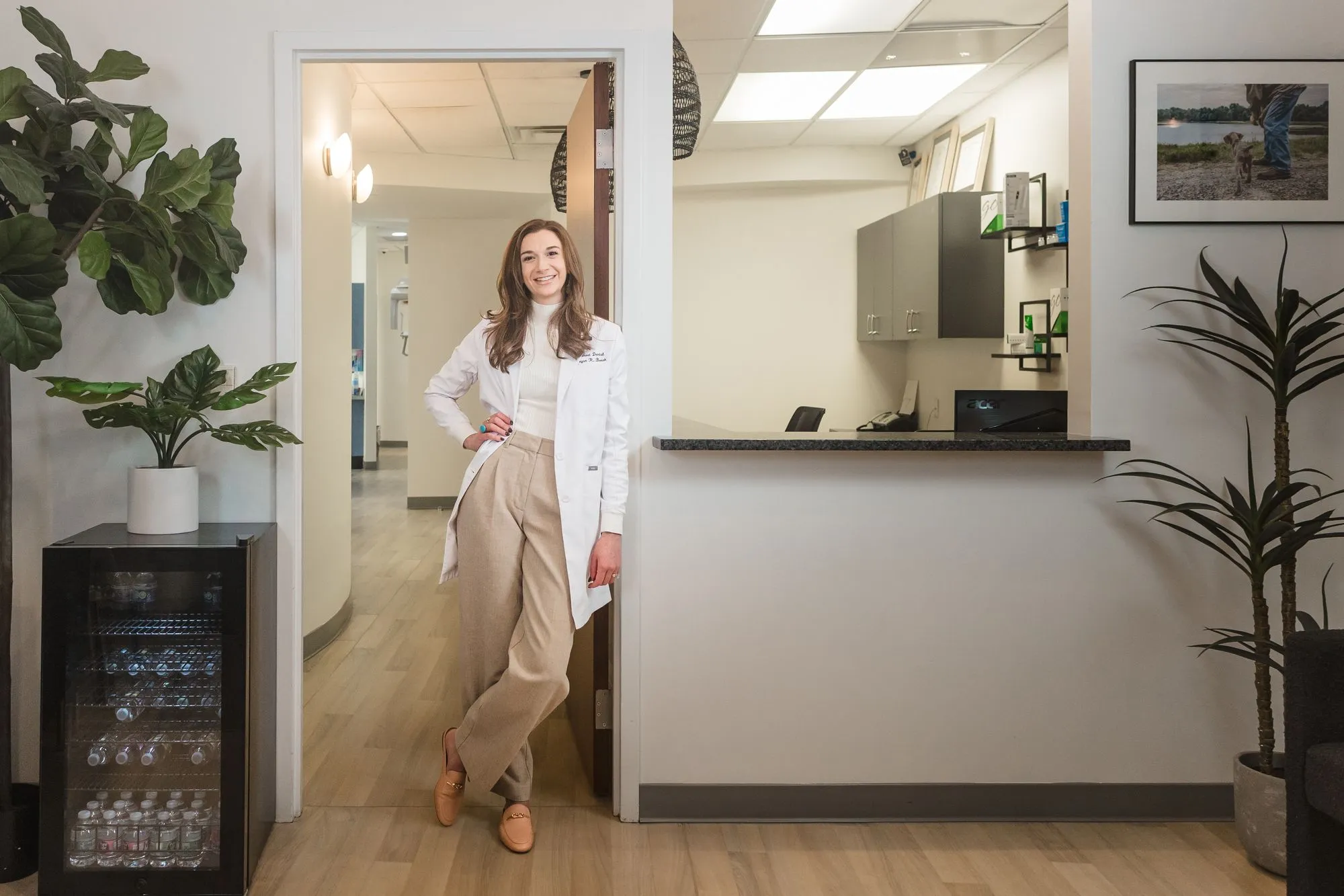 Dr. Borak standing in door of her clinic